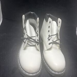 DR. MARTENS 939 White Smooth Leather High Top Boots US M12 / UK 11/EU 46